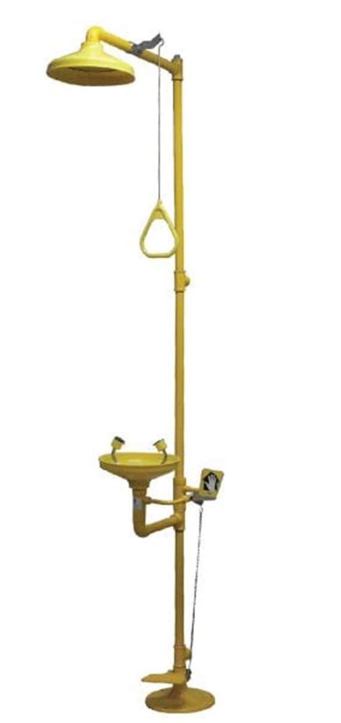 Floor Mounted Combination Emergency Safety Shower and Eyewash Unit