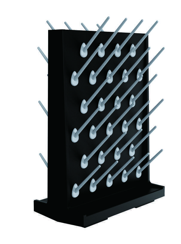 Polypropylene Laboratory Drying Rack Black - Model PB-PP1-B